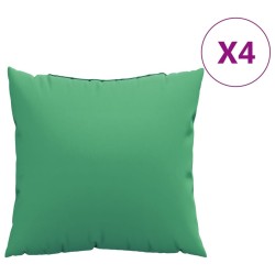 Coussins de canapé lot de 4 vert 40x40 cm tissu 