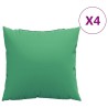 Coussins de canapé lot de 4 vert 40x40 cm tissu 
