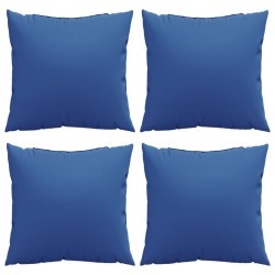 Coussins de canapé 4 pcs bleu royal 40x40 cm tissu 
