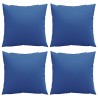 Coussins de canapé 4 pcs bleu royal 40x40 cm tissu 