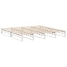Cadre de lit sans matelas blanc 200x200 cm bois massif de pin 