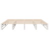 Cadre de lit sans matelas blanc 200x200 cm bois massif de pin 