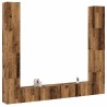 Meubles TV muraux 6 pcs vieux bois bois d'ingénierie 
