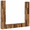 Meubles TV muraux 6 pcs vieux bois bois d'ingénierie 