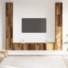 Meubles TV muraux 6 pcs vieux bois bois d'ingénierie 
