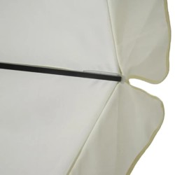 Parasol de jardin avec base portable aluminium blanc 