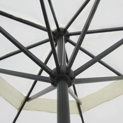 Parasol de jardin avec base portable aluminium blanc 