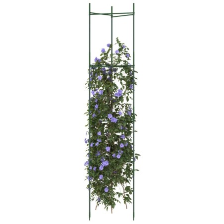 Cage à tomates 2 pcs 154 cm acier et PP 