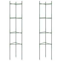 Cage à tomates 2 pcs 154 cm acier et PP 