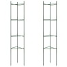 Cage à tomates 2 pcs 154 cm acier et PP 