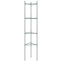 Cage à tomates 2 pcs 154 cm acier et PP 