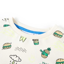 Sweat-shirt pour enfants écru doux 140 