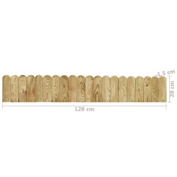 Rouleau de bordure Vert 120 cm Bois de pin imprégné 