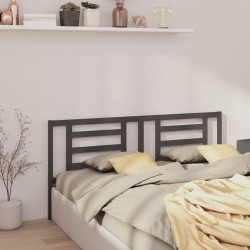 Tête de lit Gris 166x4x100 cm Bois de pin massif 