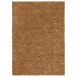 Tapis à poils bouclés fait à la main 80x160 cm Jute et coton 