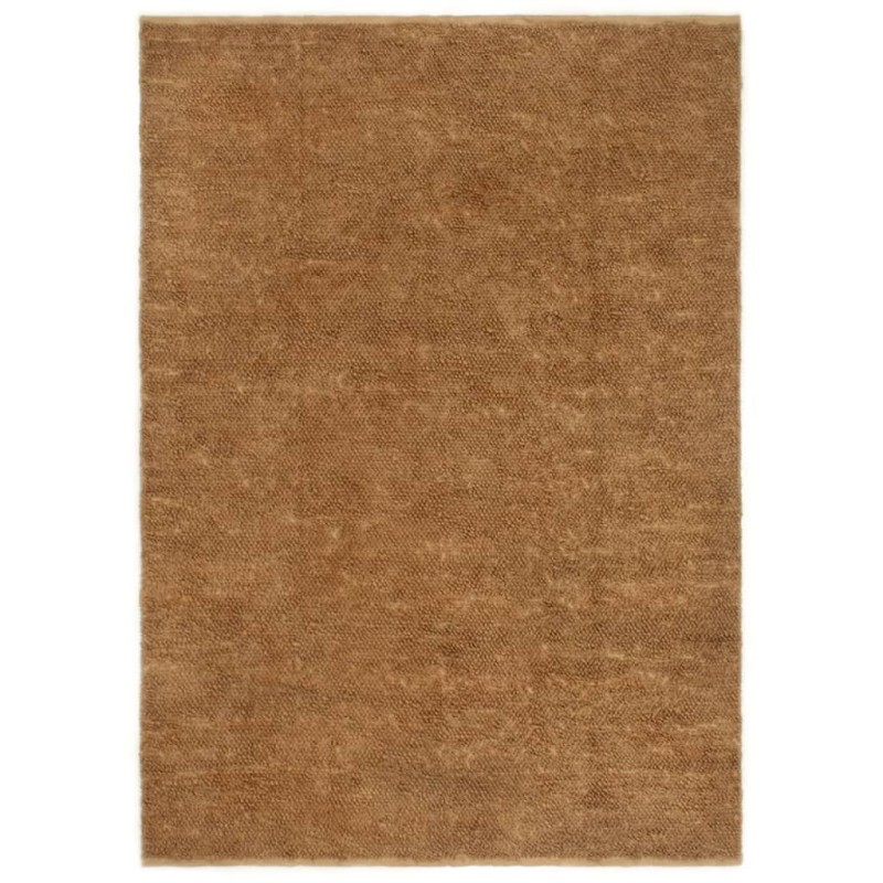 Tapis à poils bouclés fait à la main 80x160 cm Jute et coton 