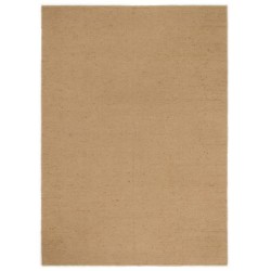 Tapis à poils bouclés fait à la main 80x160 cm Jute et coton 