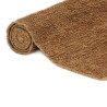 Tapis à poils bouclés fait à la main 80x160 cm Jute et coton 