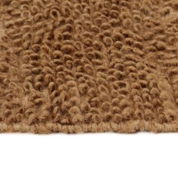 Tapis à poils bouclés fait à la main 80x160 cm Jute et coton 