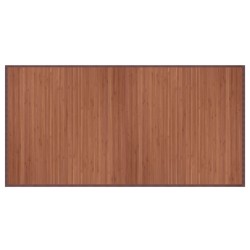Tapis rectangulaire marron 100x200 cm bambou 