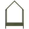 Portant de bois chauffage vert olive 40x25x60 cm 