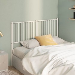Tête de lit métal blanc 140 cm 