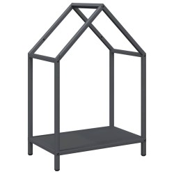 Portant de bois chauffage anthracite 40x25x60 cm 