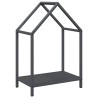 Portant de bois chauffage anthracite 40x25x60 cm 