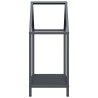 Portant de bois chauffage anthracite 40x25x60 cm 