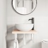 Supports d'étagères pour lavabo 2 pcs blanc trapèze acier 