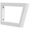 Supports d'étagères pour lavabo 2 pcs blanc trapèze acier 