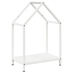Portant de bois chauffage blanc 40x25x60 cm 