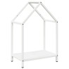 Portant de bois chauffage blanc 40x25x60 cm 