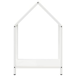 Portant de bois chauffage blanc 40x25x60 cm 