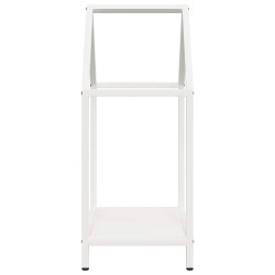 Portant de bois chauffage blanc 40x25x60 cm 