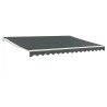 Auvent rétractable anthracite 4,5x3 m tissu et aluminium 