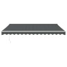 Auvent rétractable anthracite 4,5x3 m tissu et aluminium 