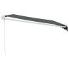 Auvent rétractable anthracite 4,5x3 m tissu et aluminium 