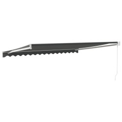 Auvent rétractable anthracite 4,5x3 m tissu et aluminium 