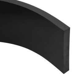 Bordure en caoutchouc de chasse-neige noir 120x15x2 cm 