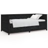 Lit de jour sans matelas noir 100x200 cm bois de pin massif 