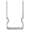 Piquets de clôture 6 pcs Argenté 8x6x15 cm Acier galvanisé 