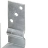 Piquets de clôture 6 pcs Argenté 8x6x15 cm Acier galvanisé 
