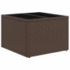 Salon de jardin avec coussins 6 pcs marron résine tressée 