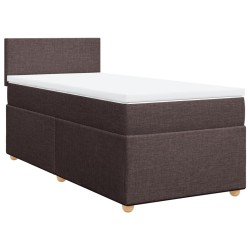 Sommier à lattes de lit avec matelas Marron foncé 90x190 cm 
