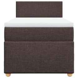 Sommier à lattes de lit avec matelas Marron foncé 90x190 cm 