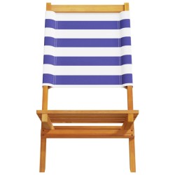 Chaises de jardin pliantes lot de 6 tissu et bois massif 