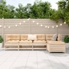 Salon de jardin 5 pcs bois de pin massif 