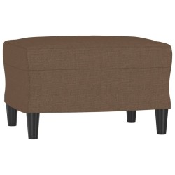 Canapé à 3 places avec repose-pieds Marron 180 cm Tissu 