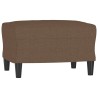 Canapé à 3 places avec repose-pieds Marron 180 cm Tissu 